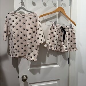 Kids Mickey Yin Yang Print Pajama Set size 10/12 New